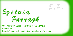 szilvia parragh business card